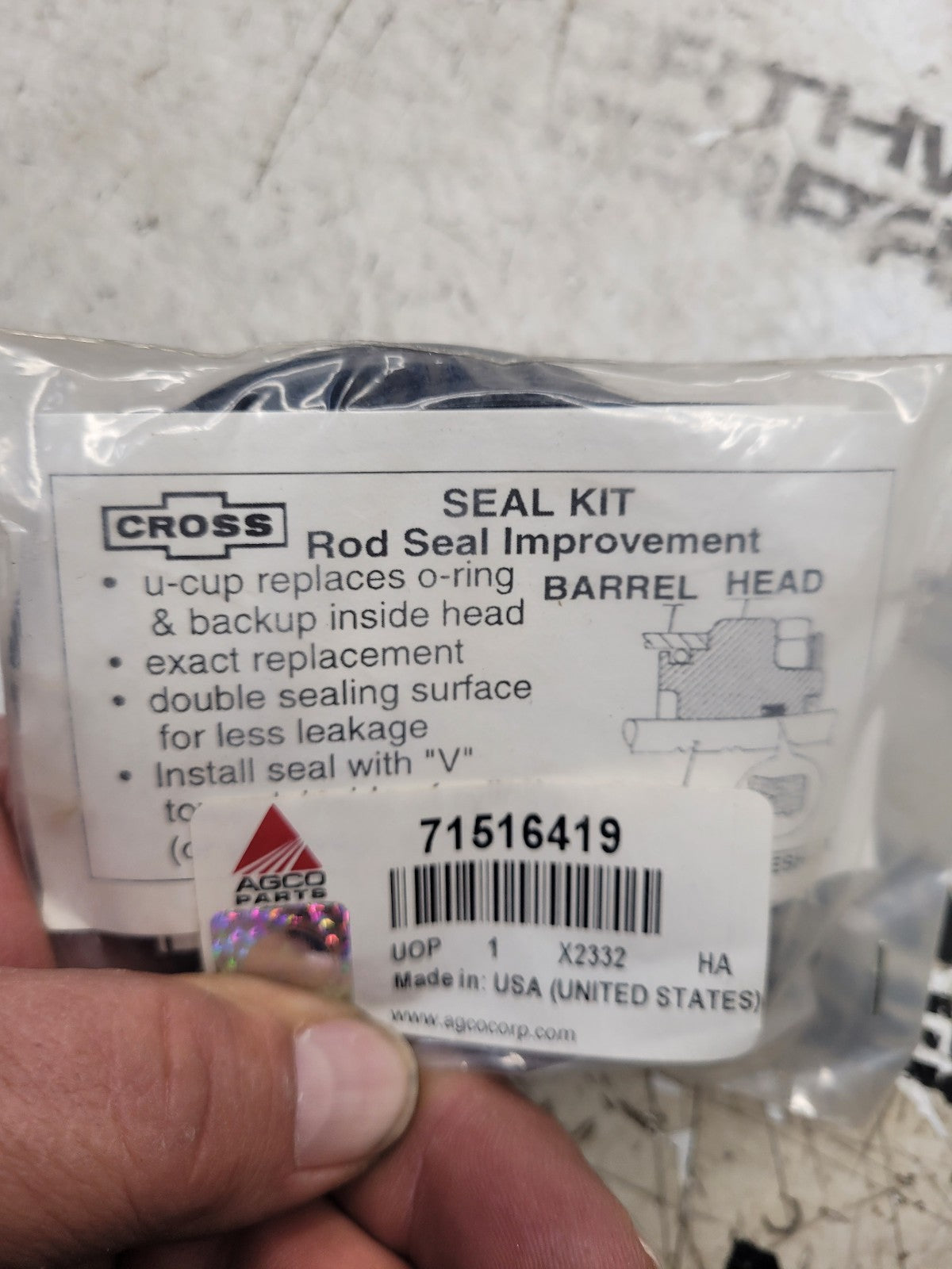 71516419 AGCO SEAL KIT