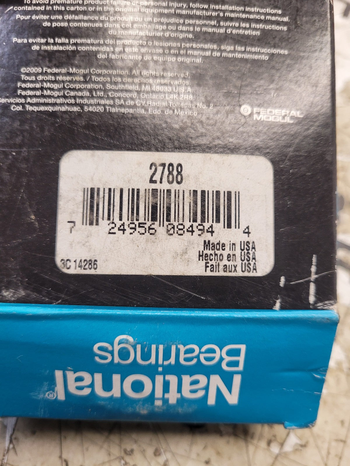 NEW 2788 NATIONAL ROLLER BEARING