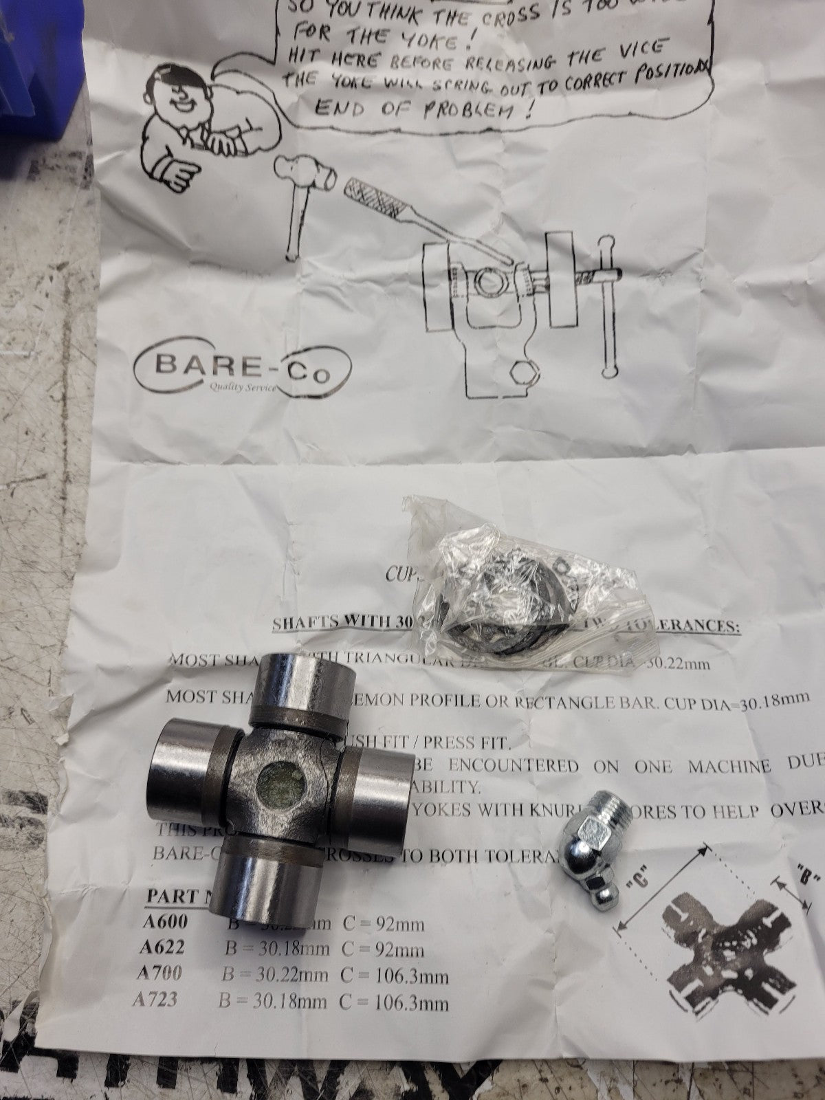 NEW A110 Bare-Co & BYPY Series 1 U-Joint