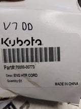 New Genuine Kubota 70000-00773 Electrical Chord Block Heater Cable