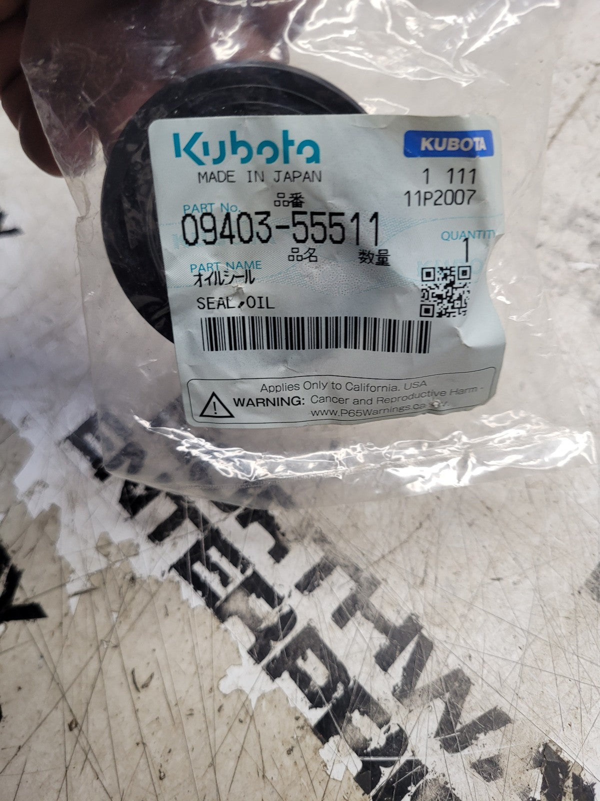 NEW KUBOTA 09403-55511 SEAL OIL 0940355511