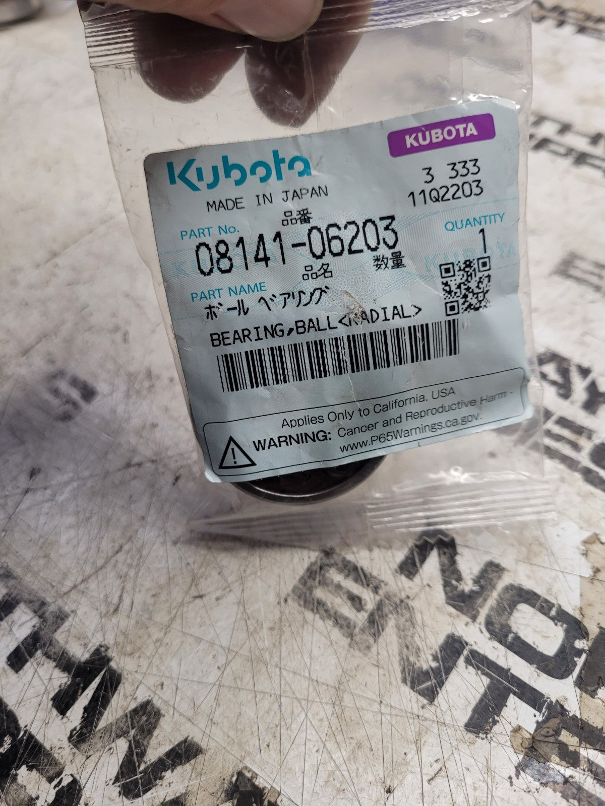 NEW KUBOTA 08141-06203 BEARING STEERING WHEEL