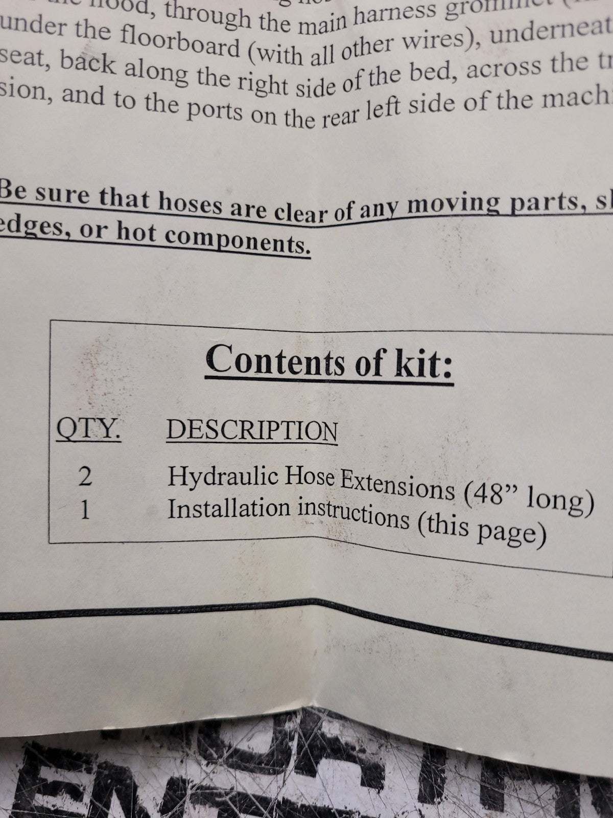 New Kubota V4297 4" Hose Extension Kit (RTV1100 RTV1140)