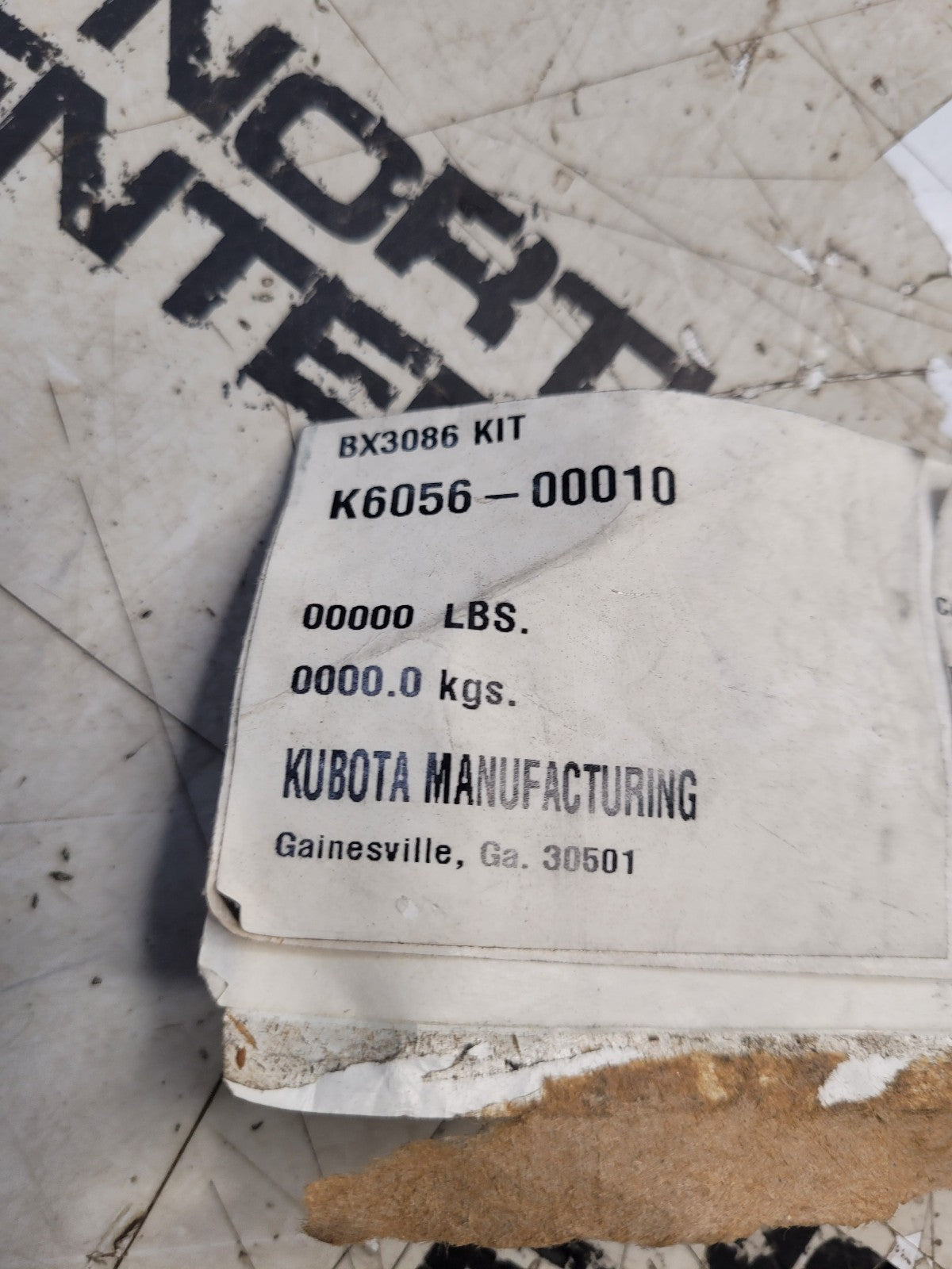 BX3086 KUBOTA CONVERSION KIT FOR GCK60-23BX