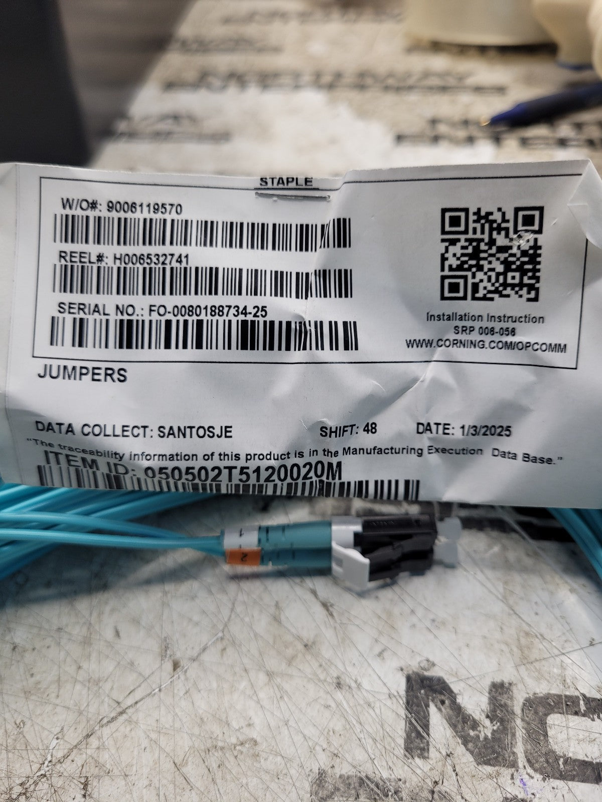 Corning 050502T5120020M | Standard LC Duplex MM