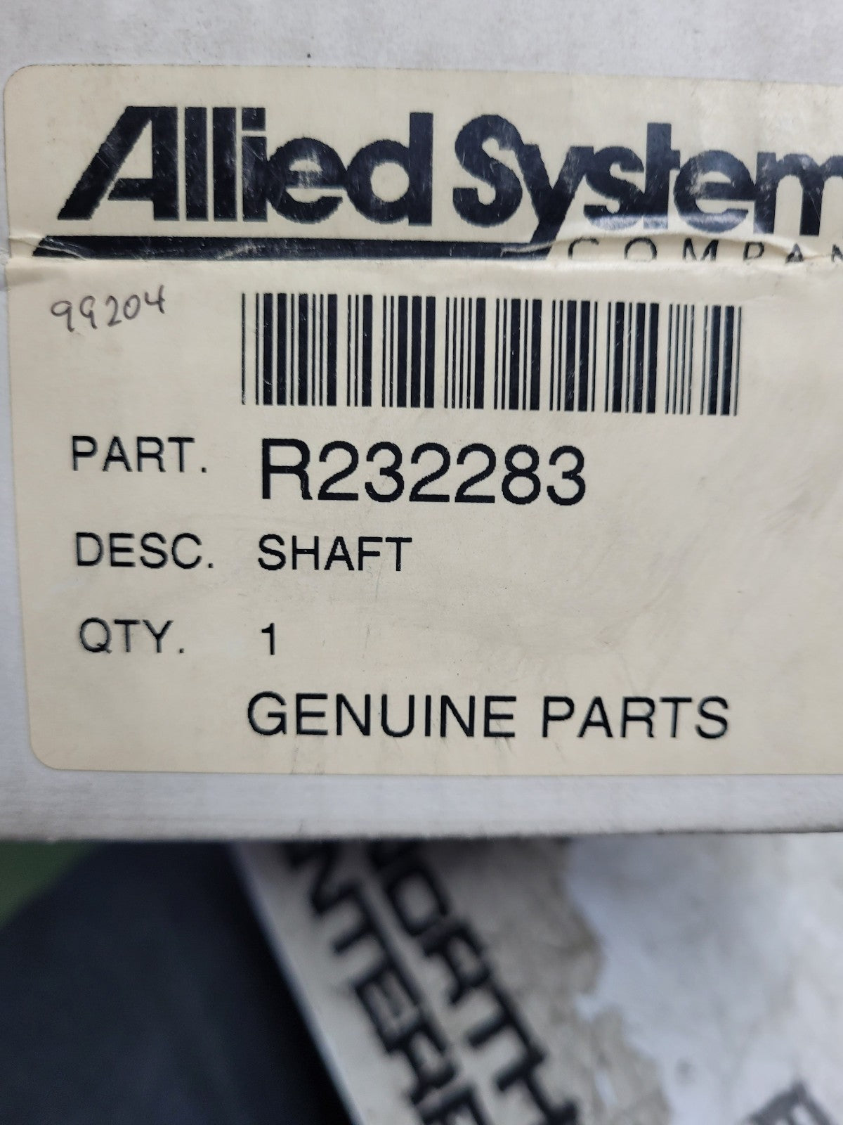 NEW R232283 SHAFT 232283 ALLIED