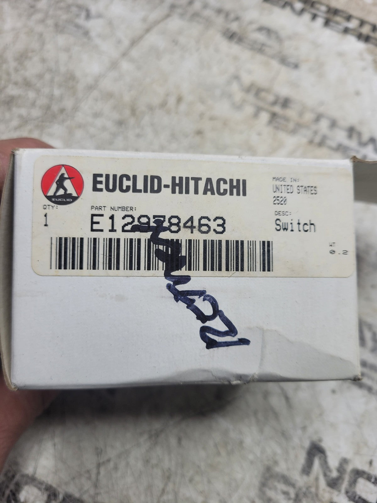 NEW EUCLID HITACHI E12978463 5653573 SWITCH REVERSE ALARM