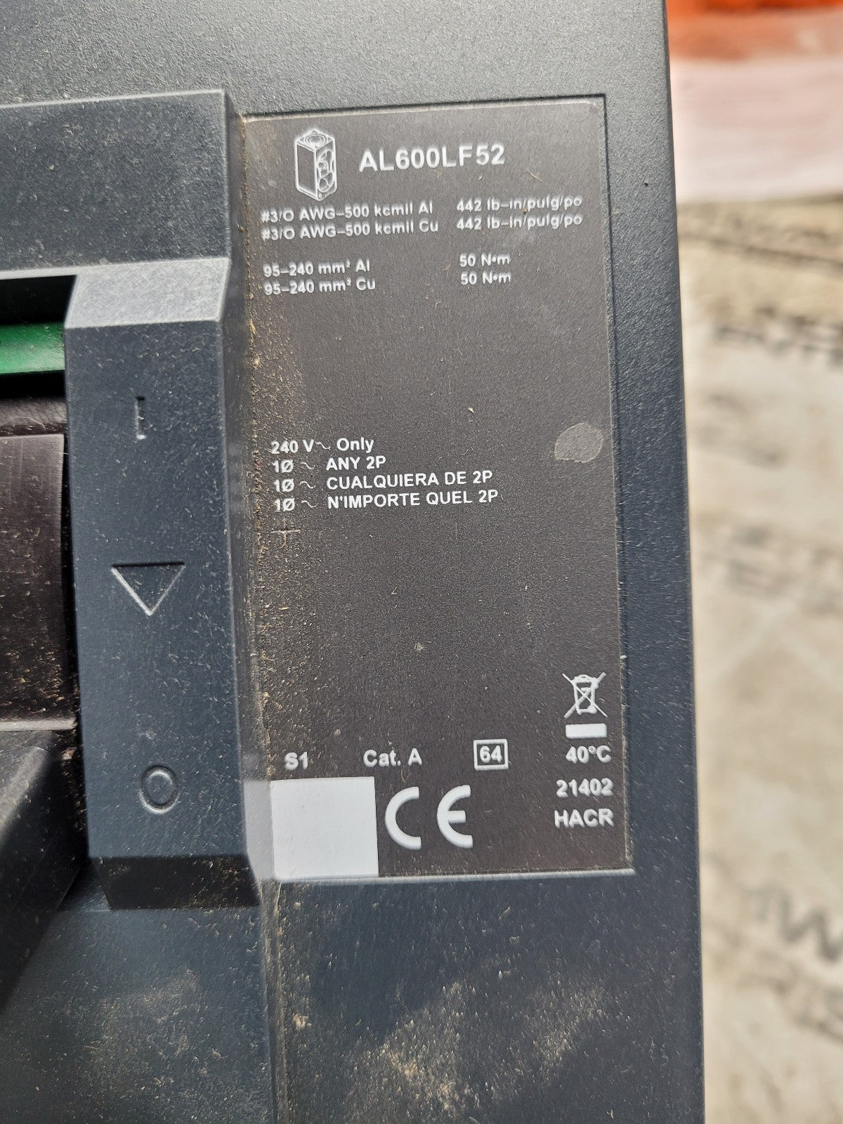 LRA36600U31X - Square D - Molded Case Circuit Breaker I-Line Plug-In - 600 Amp