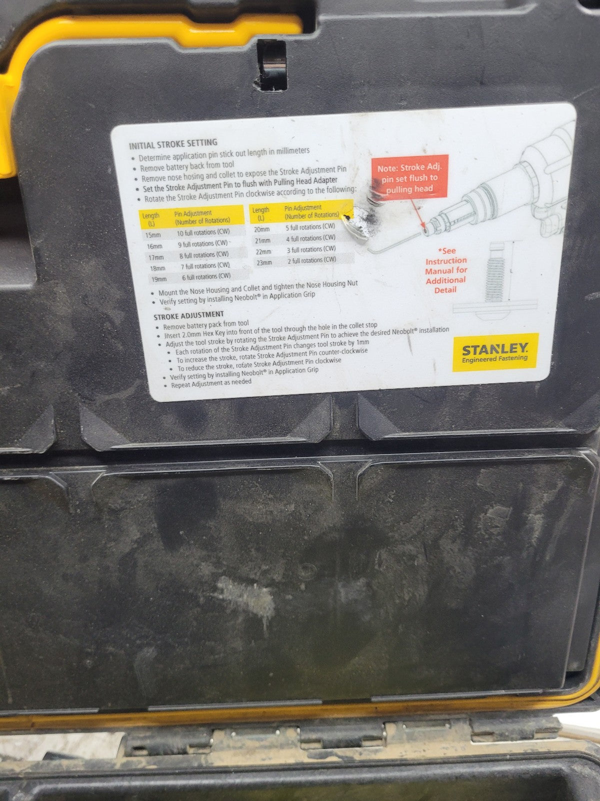 PB2500N STANLEY NeoBolt® PB2500N Cordless Lockbolt Tool ref-2013