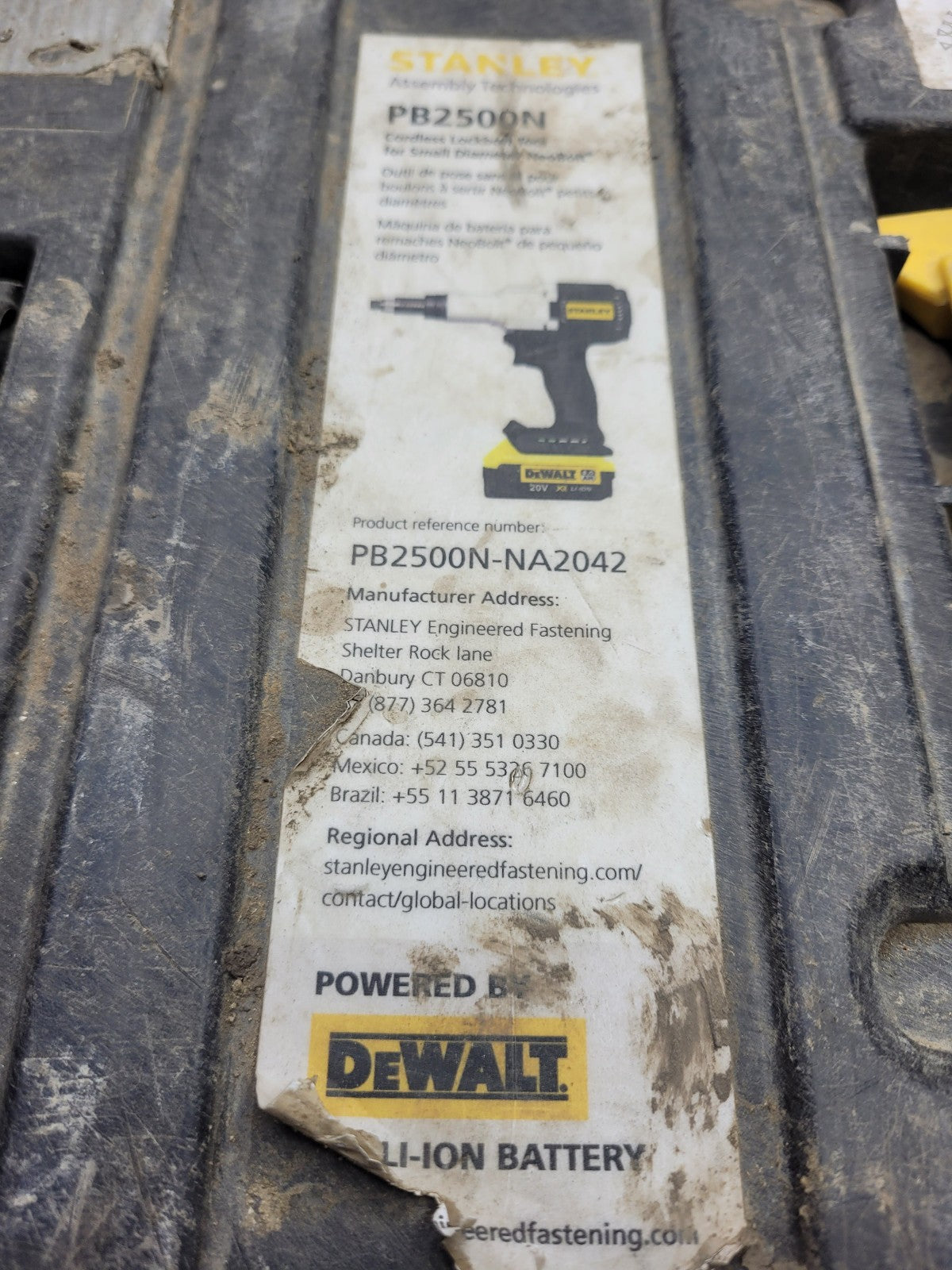 PB2500N STANLEY NeoBolt® PB2500N Cordless Lockbolt Tool ref-2006