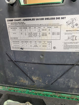 Used E12CCXLX GATOR 12 TON 40MM 8AWG-750 GREENLEE UA12ID CRIMPING TOOL