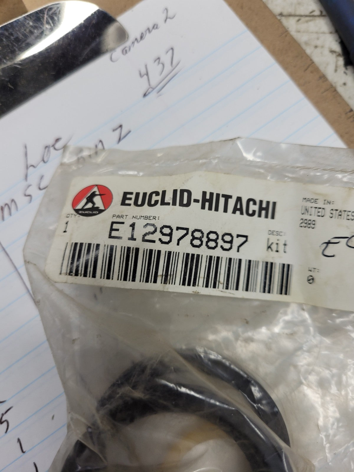 NEW EUCLID HITACHI E12978897 SEAL KIT 12978897