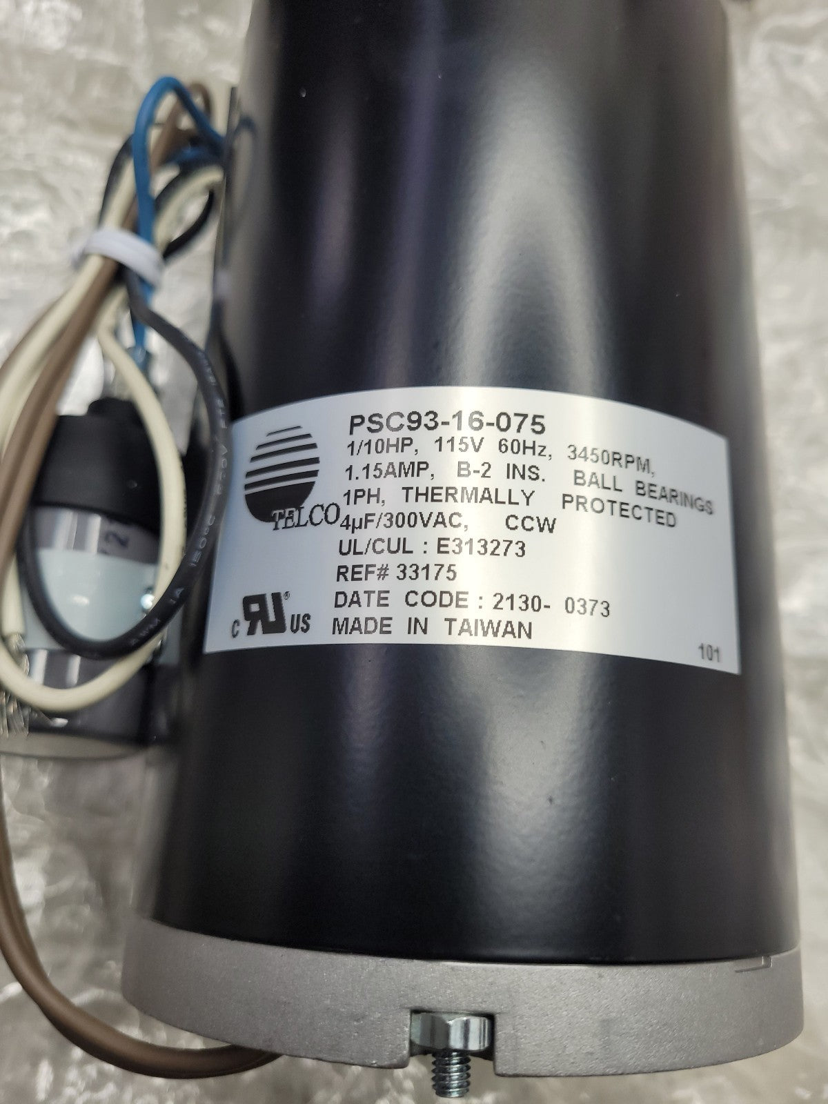 NEW Clean Burn 1/10HP Burner Blower Motor PN : 33175 PSC93-16-075