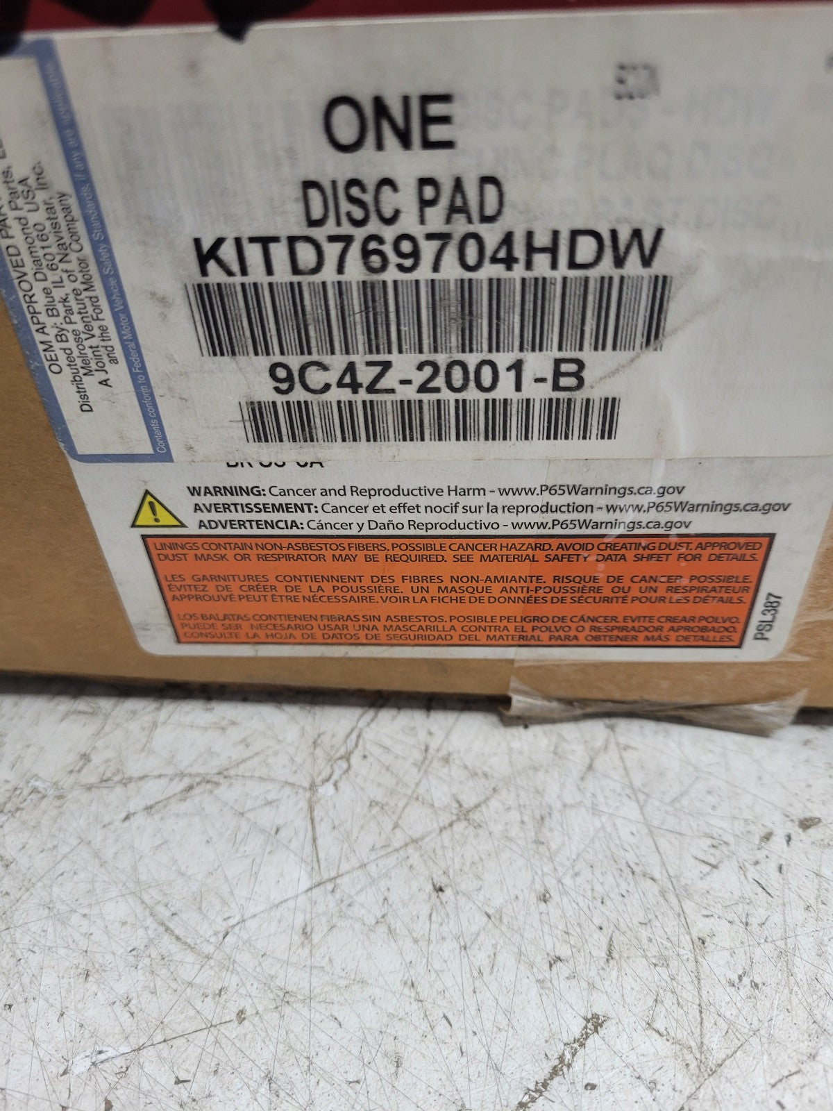 New Meritor KITD769704HWD 9c4z-2001-b Disc Brake Pad Kit 9C4Z2001B