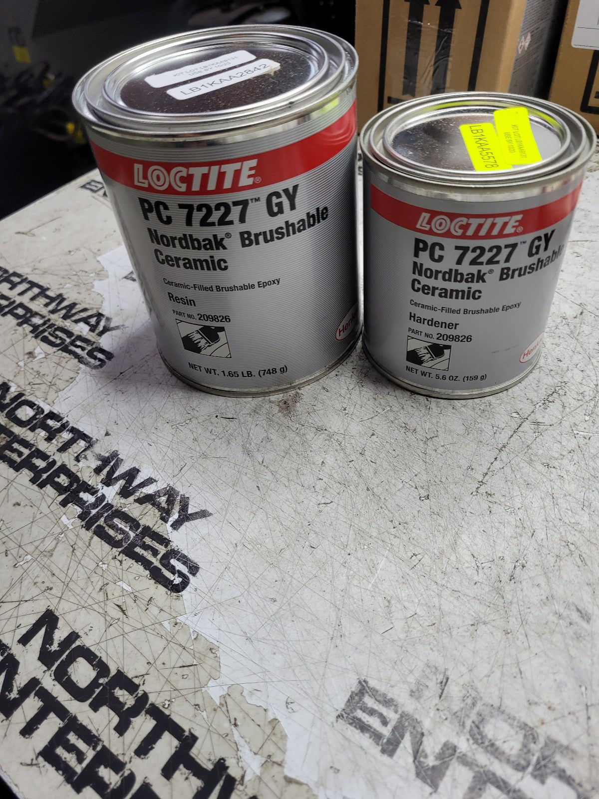 NEW PC 7227 GY LOCTITE NORDBAK BRUSHABLE CERAMIC EPOXY PN.209826