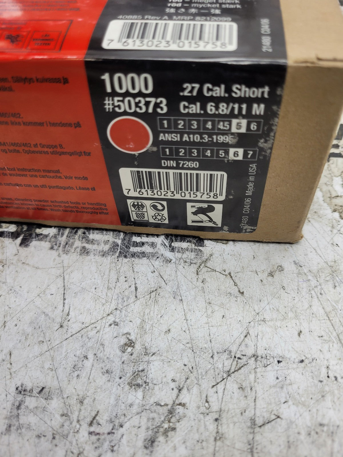 NEW 1 BOX OF 1000PC 50373	HILTI .27 CAL SHORT