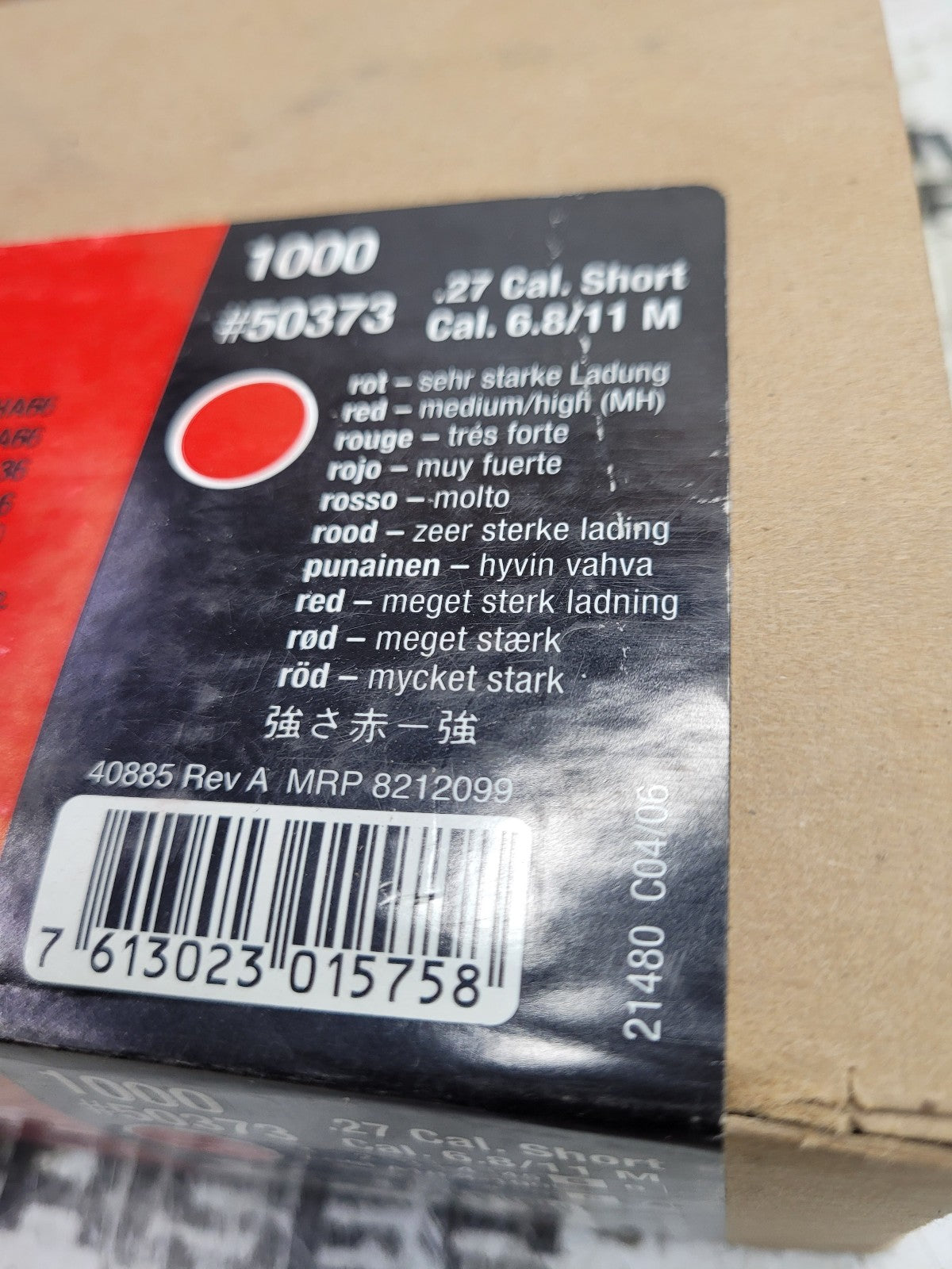 NEW 1 BOX OF 1000PC 50373	HILTI .27 CAL SHORT