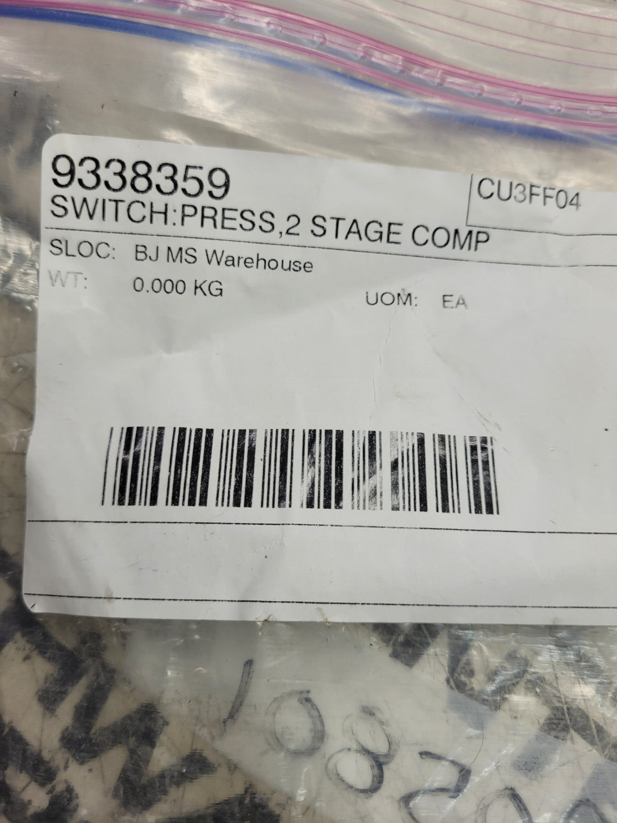 NEW INGERSOLL RAND # 56288020-01 PRESSURE SWITCH