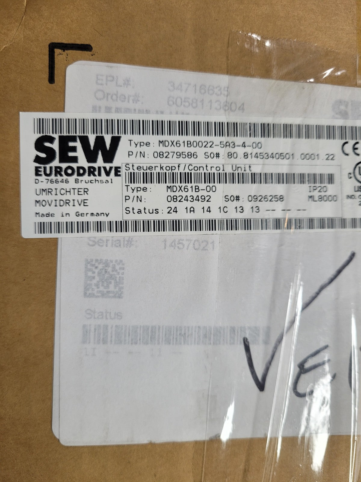 NEW SEW INVERTER MDX61B0022-5A3-4-00 2,2KW 8279586 MDX61B-00
