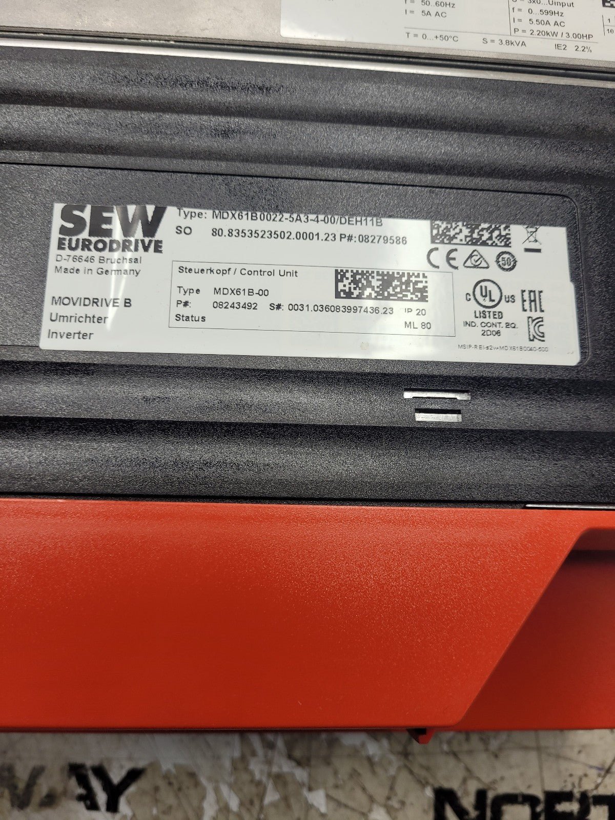 NEW SEW-Eurodrive MDX61B0022-5A3-4-00 MDX61B-00 CONTROL UNIT