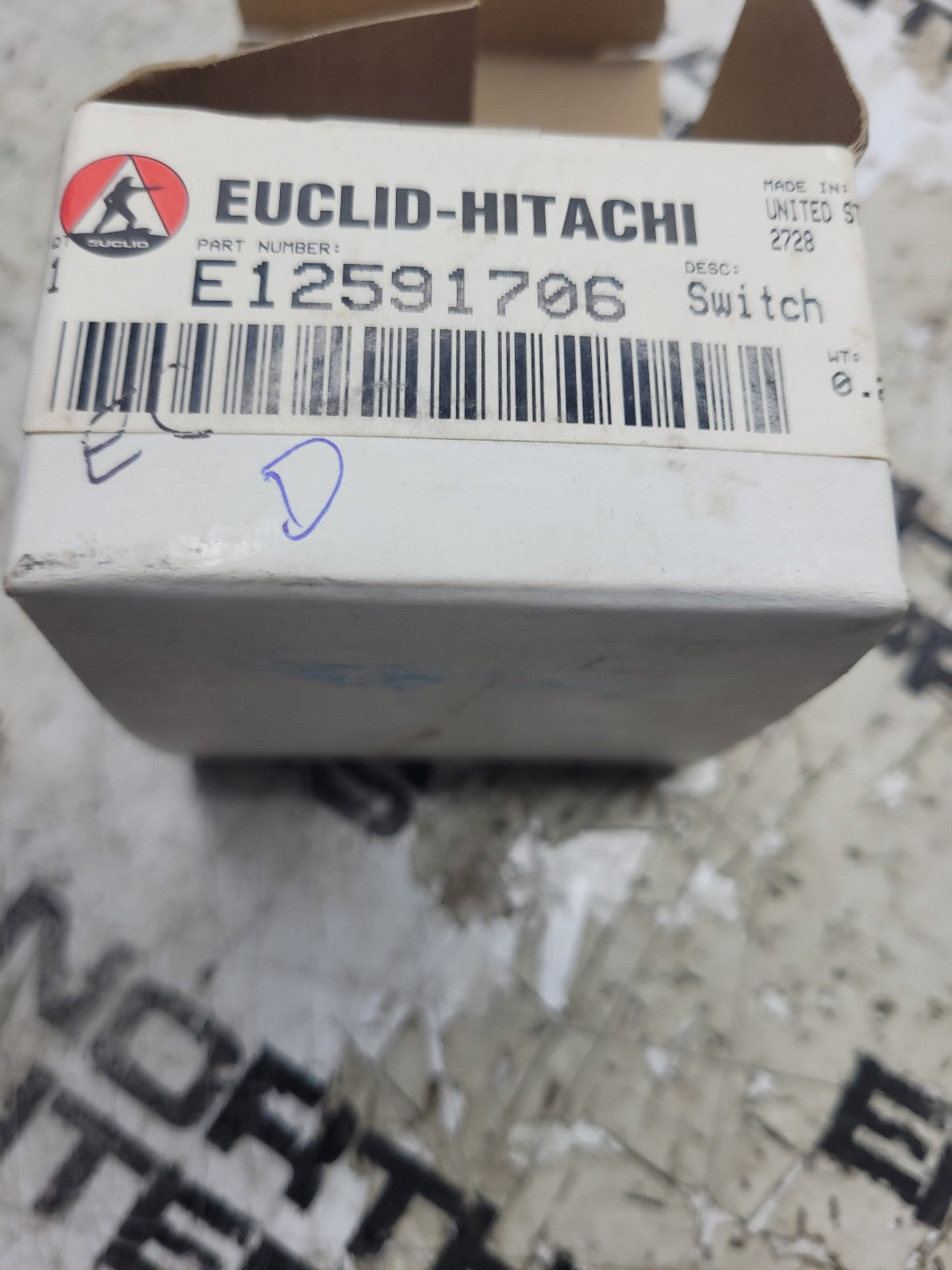 NEW E12591706 EUCLID SWITCH 12591706
