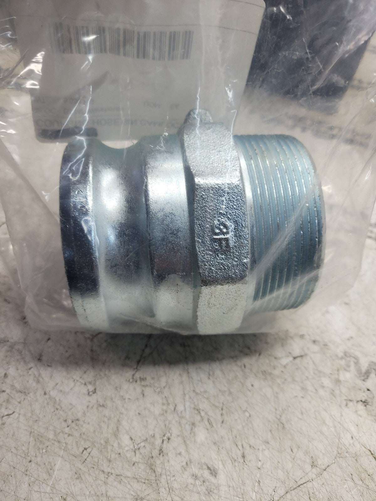 LOT OF 2PC - 3 INCH CAMLOCK FITTING TYPE M GALVANIZED STEEL
