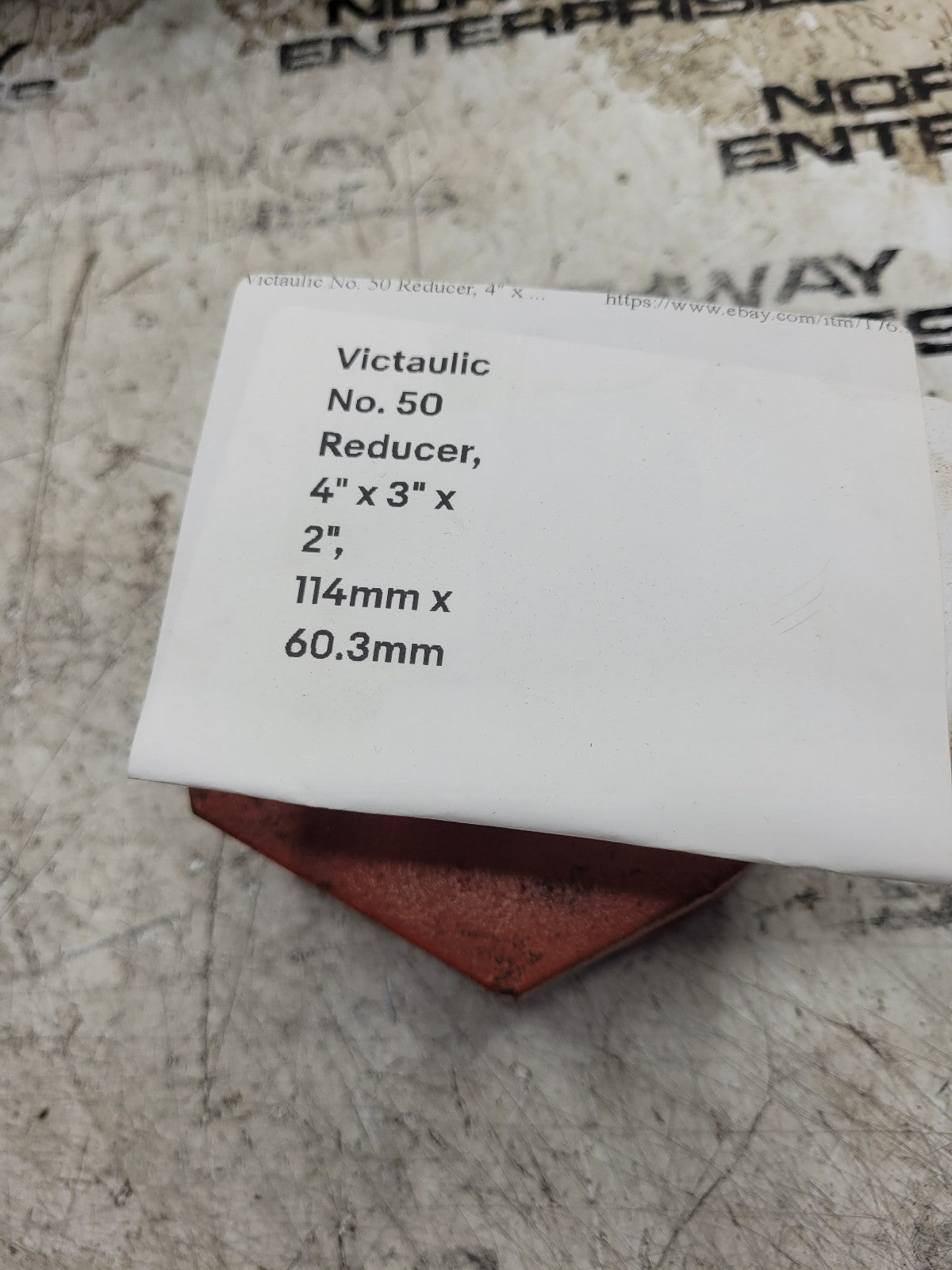 Victaulic No. 50 Reducer, 4" x 3" x 2", 114mm x 60.3mm