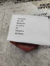 Victaulic No. 50 Reducer, 4" x 3" x 2", 114mm x 60.3mm