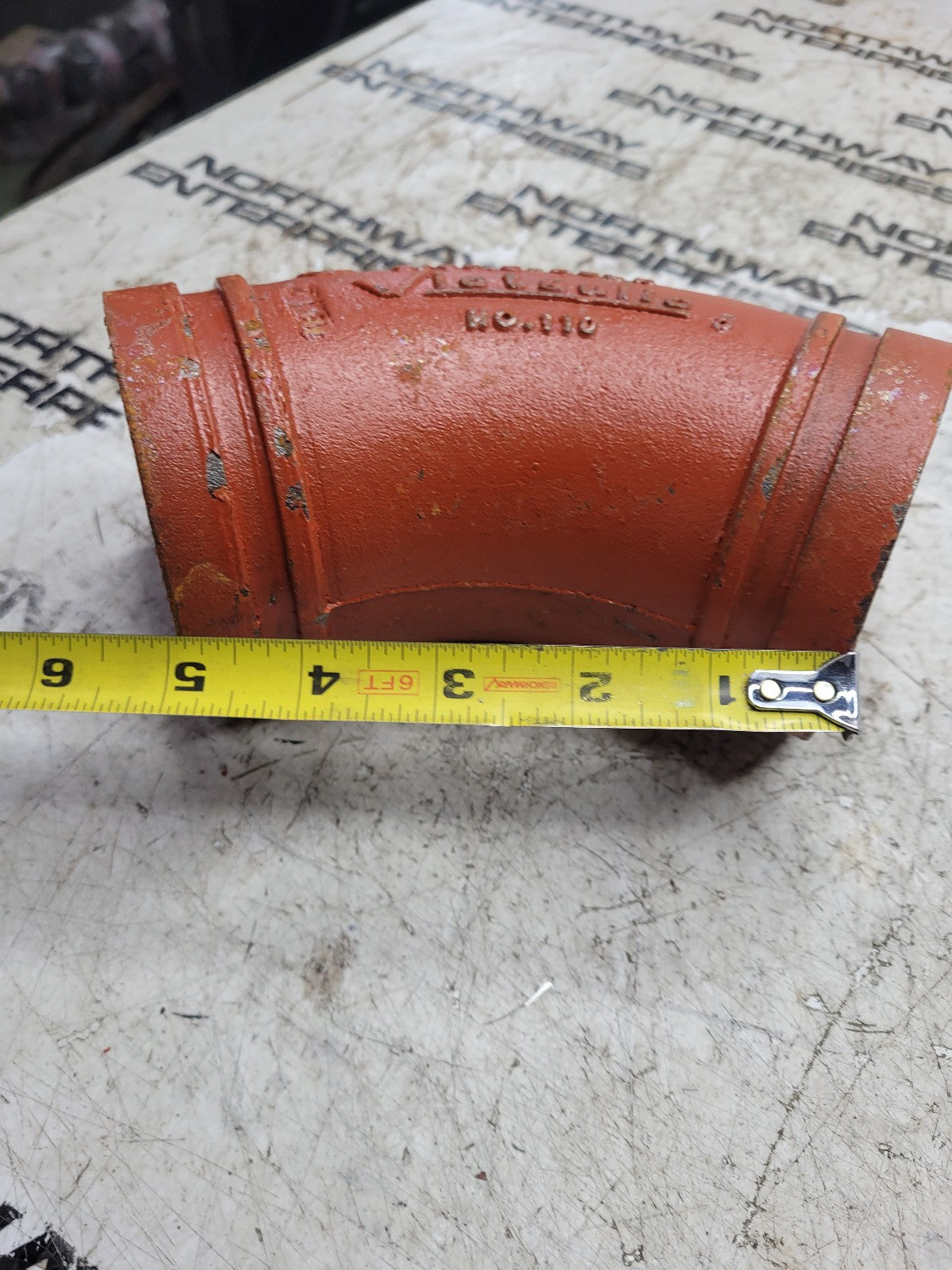 VICTAULIC 3/88.9-45LR NO.110 45* GROOVED LONG RADIUS ELBOW