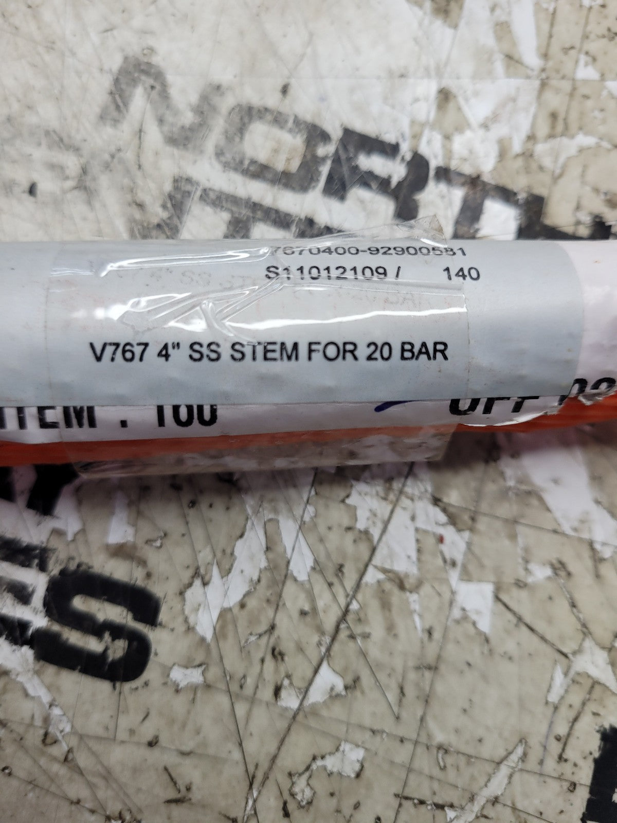 V767 4" SS STEM FOR 20 BAR FOR BRAY CONTROLS 767 SERIES VALVE 7670400-92900581
