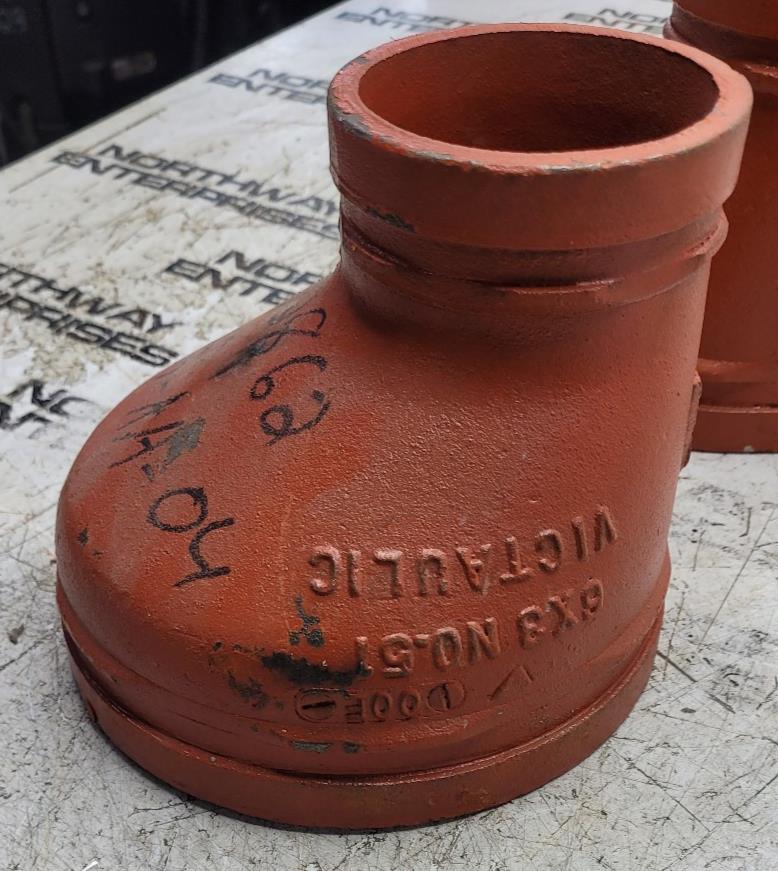 VICTAULIC 6 X 3 NO.51 Eccentric Reducer Grooved End Pipe Fitting