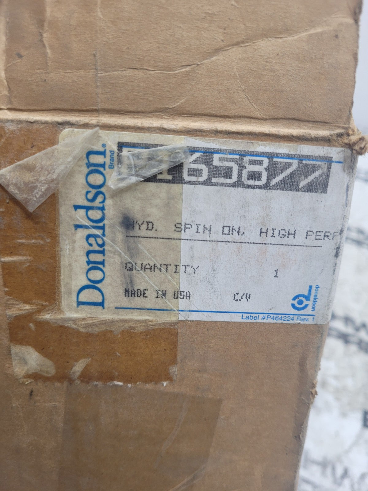 P165877 DONALDSON SPIN ON HYDRAULIC FILTER