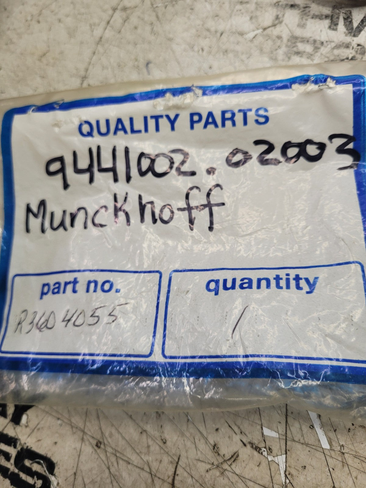 NEW SEAL KIT 9441002-02003 MUNCKHOFF R3604055