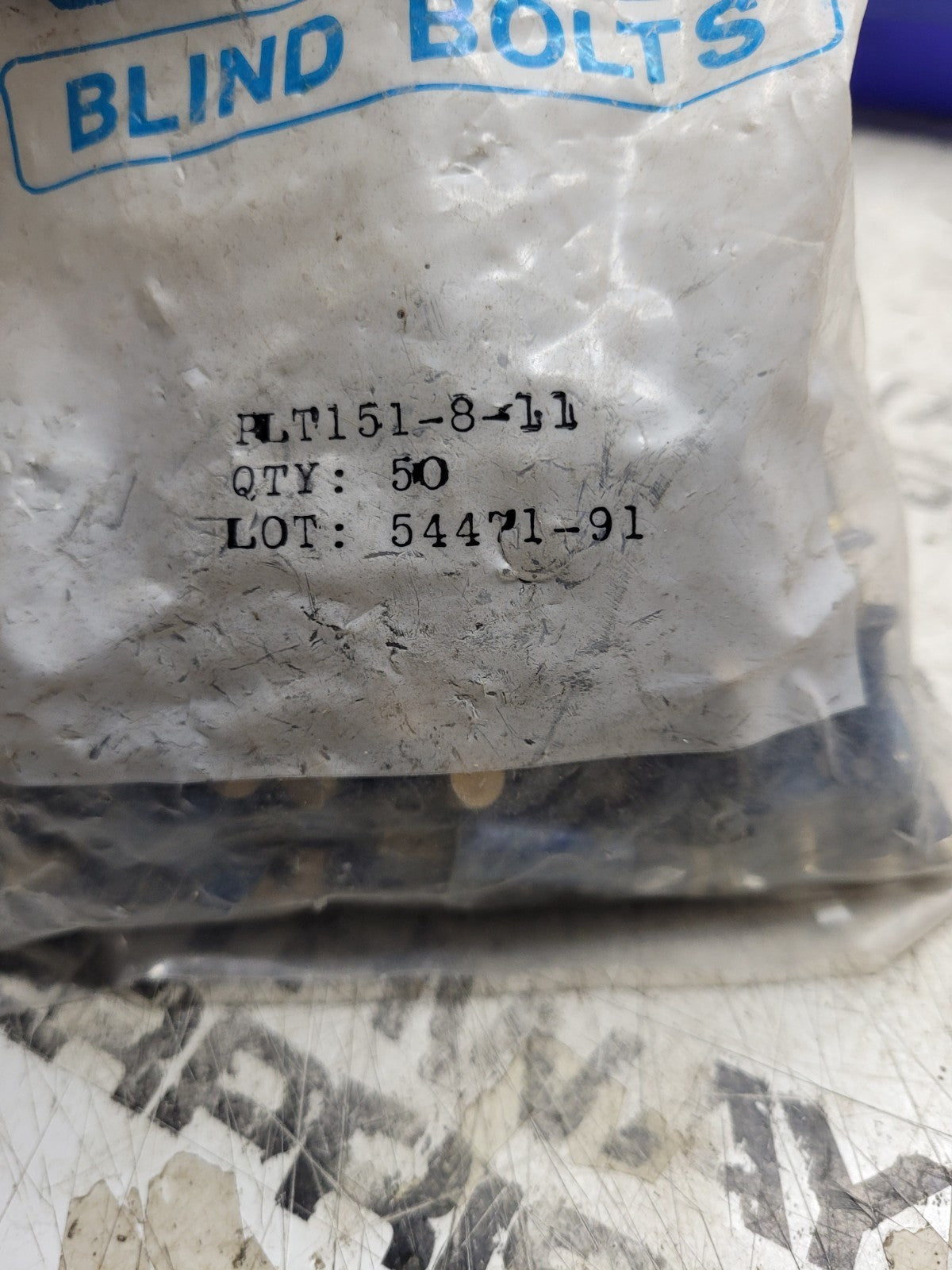 NEW OLD STOCK LOT OF 200 PC RIVETS - PLT151-8-11 / 5320-00-534-0940