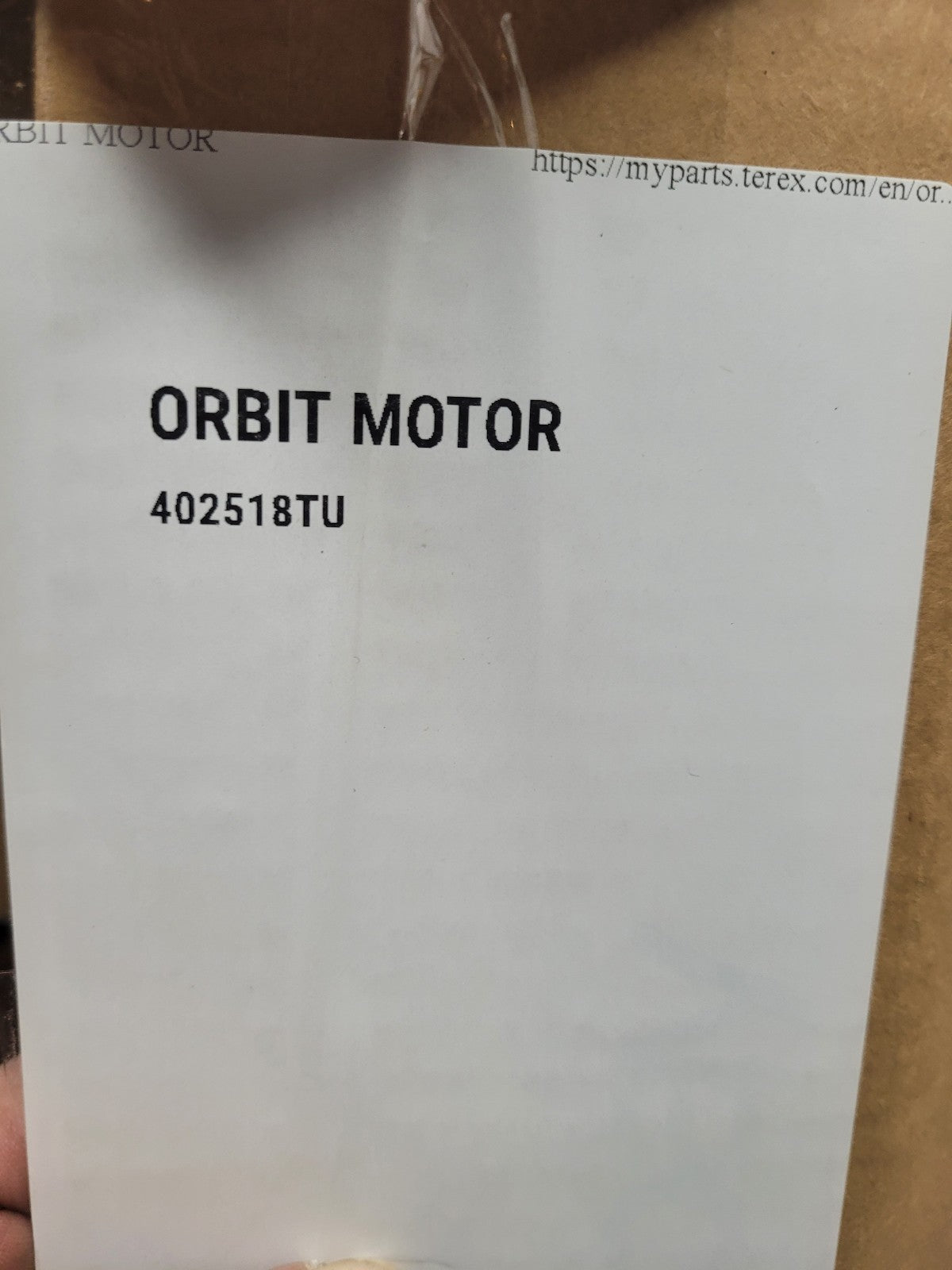 NEW TB0100AM110AAAA  ORBIT TB Series Torqmotor - Parker 402518TU