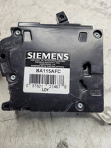 NEW BA115AFC - Siemens - 15 Amp AFCI Circuit Breaker Bolt-On - 15 Amp - 1 Pole