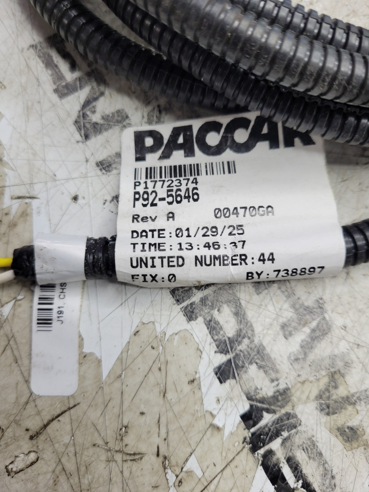PACCAR  P92-5646  P1772374, P192, RH Panel LP HARNESS