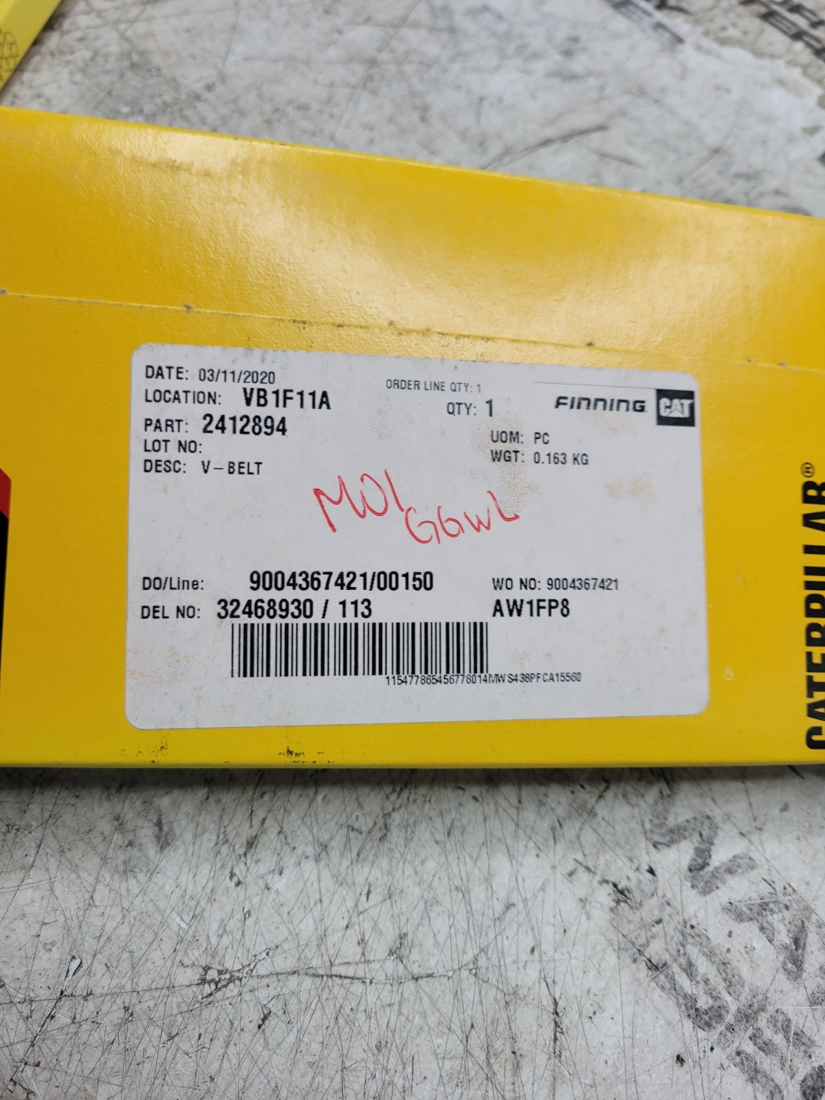 241-2894 CAT CATERPILLAR BELT 2412894