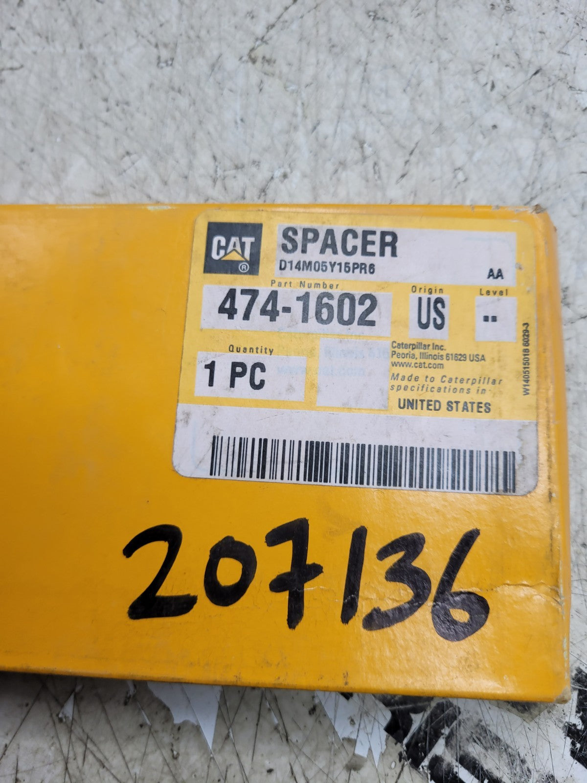 NEW CAT 474-1602 SPACER 4741602
