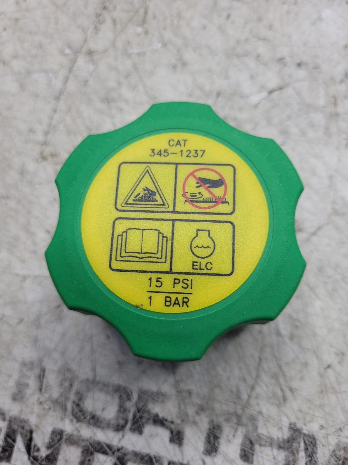 NEW CAT 345-1237: 65.5mm Long Coolant Tank Cap 3451237