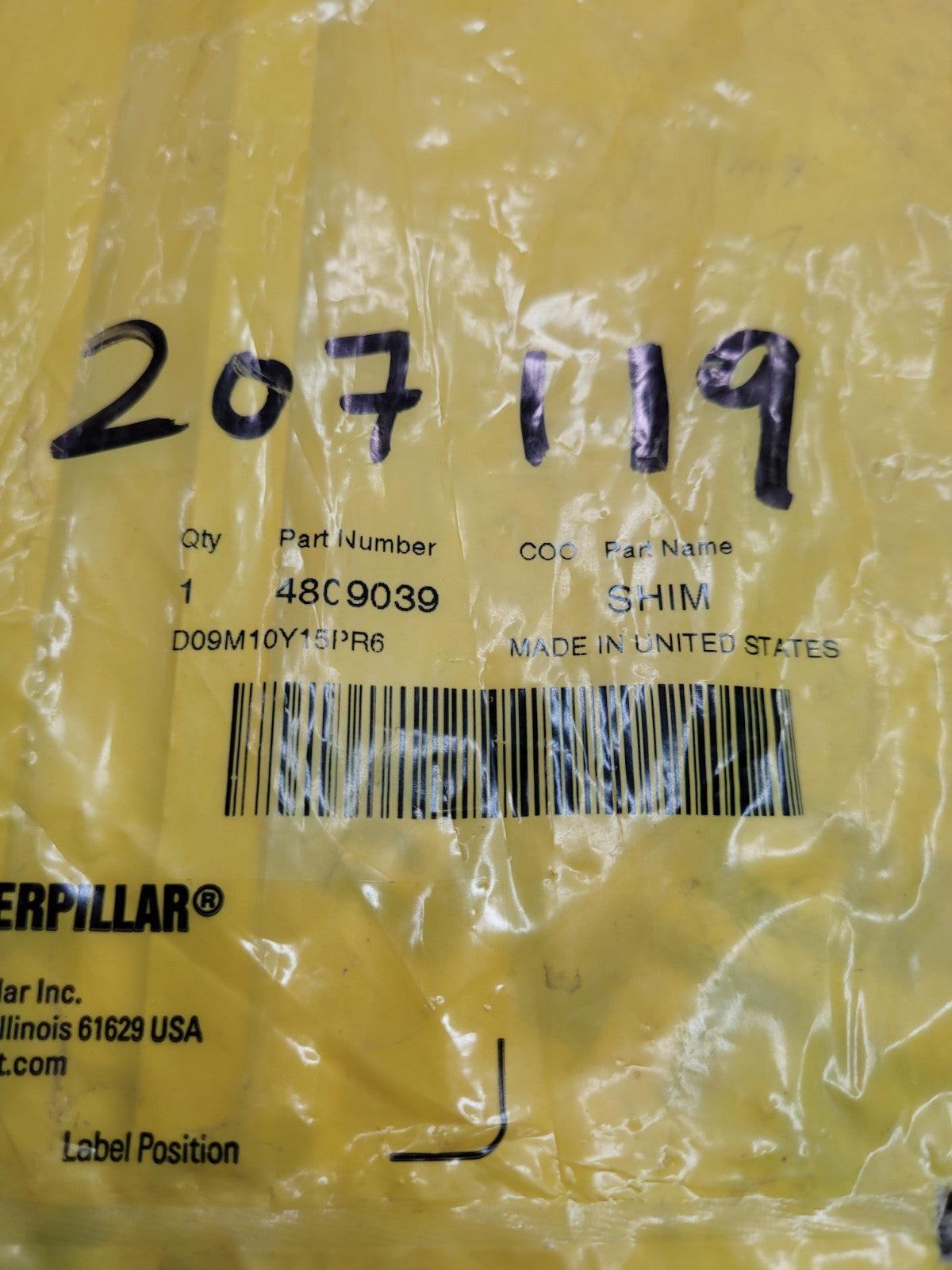 NEW CAT 480-9039 CATERPILLAR 4809039 SHIM