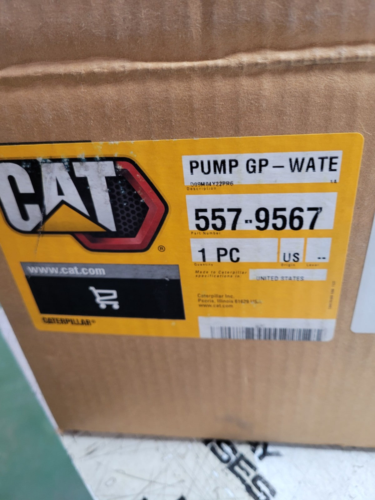 NEW CAT 557-9567 PUMP GP-WATER 5579567WATER PUMP