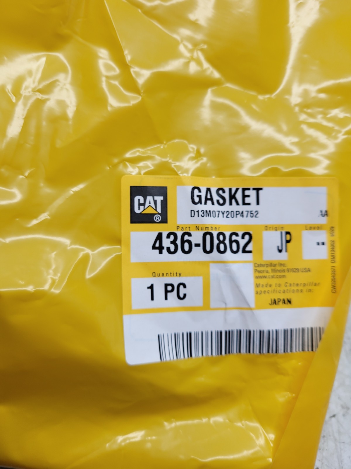 NEW CAT 3436-0862 CATERPILLAR 4360862 Diesel Particulate Canister Gasket