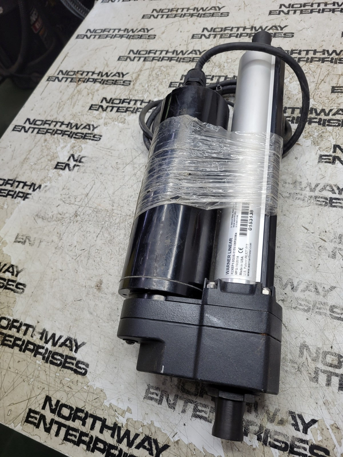WARNER LINEAR B-TRACK SCREW ACTUATOR K2EP1.2G30-115V-BR-06R90 027-0188-115V-7
