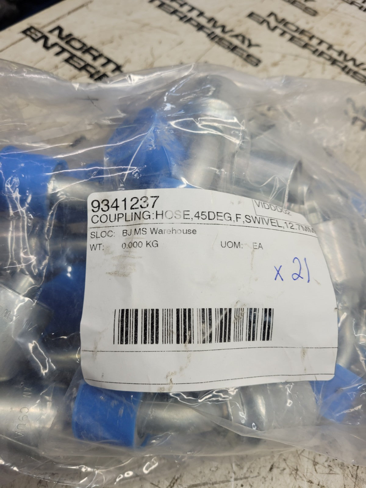 21PC LOT - 328-9093 3289093 #8 FORS X #8 BARB 45° ORFS – 45 Degree Female S