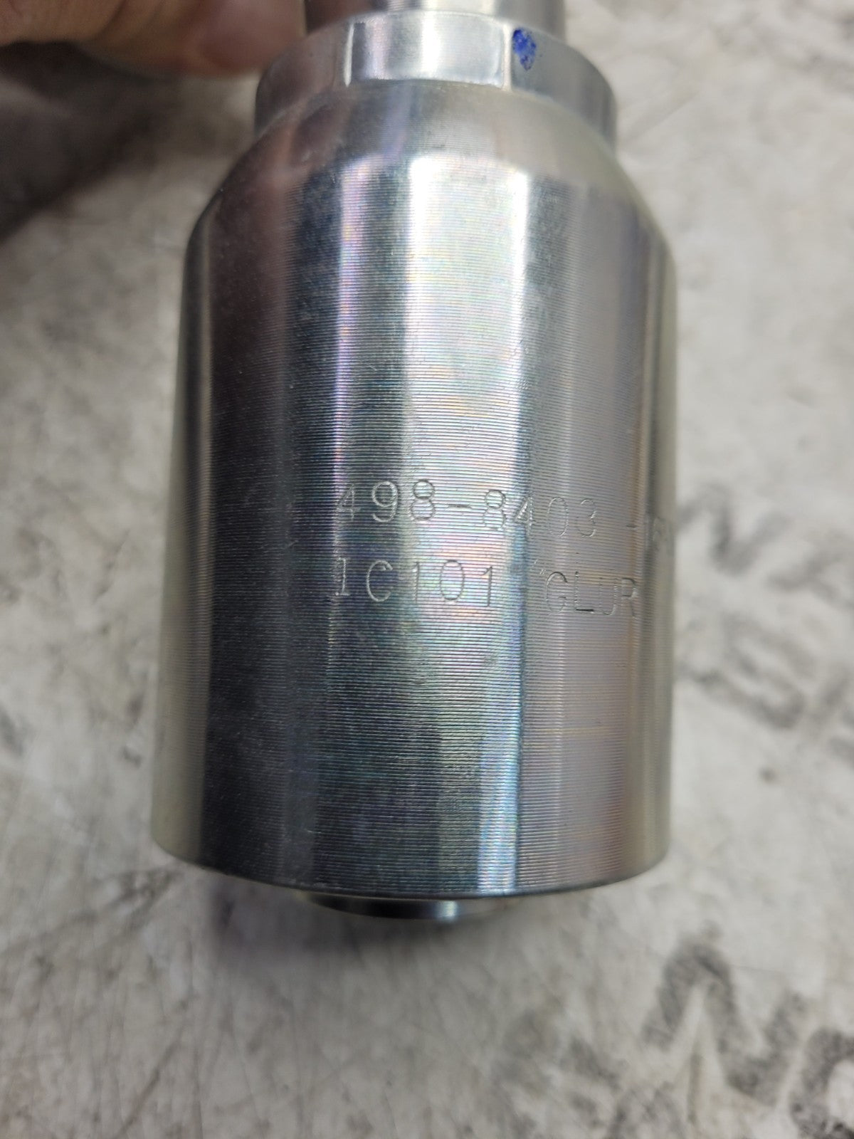 6PC LOT -  498-8403 4988403 #16 CD 62 FLANGE X #16 BARB 90° Hydraulic Fitting