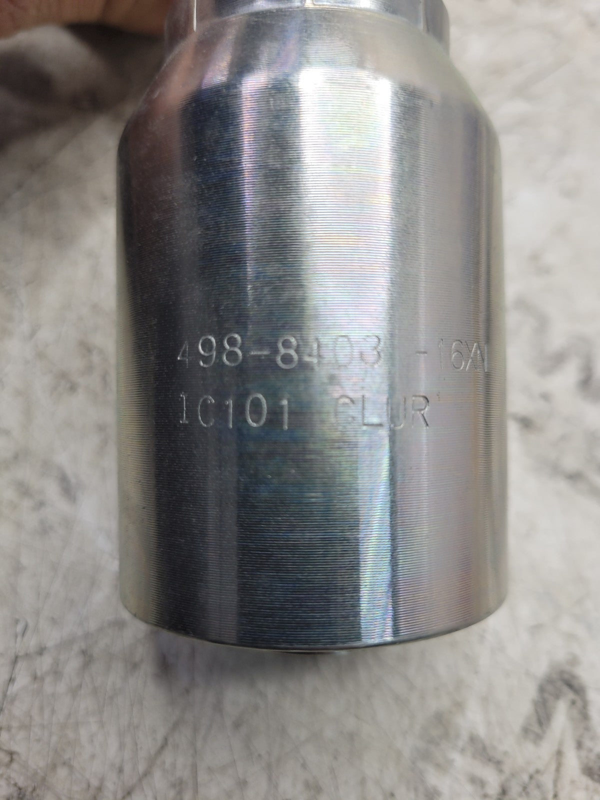 6PC LOT -  498-8403 4988403 #16 CD 62 FLANGE X #16 BARB 90° Hydraulic Fitting