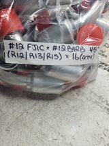 16PC LOT -  432-2029 4322029 #12 FJ1C X #12 BARB 45°  Female Swivel Hydraulic