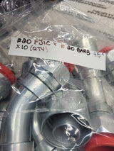10PC LOT -  221-0465 2210465 #20 FJ1C X #20 BARB 45° Swivel Fitting Hydraulic