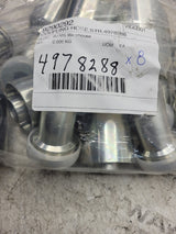 8PC LOT -  497-8288 4978288 #16  FLANGE #16 BARB 45° HYDRAULIC FITTING
